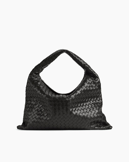 Women's Large Hop Intrecciato Leather Shoulder Bag