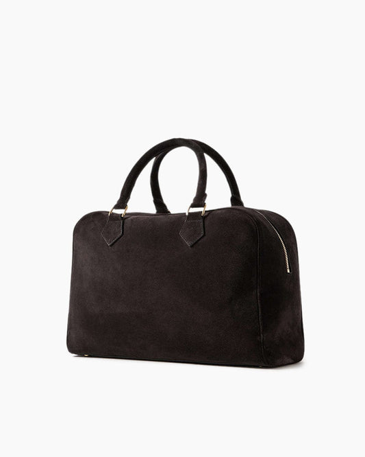 (Pre-sale)Medium Suede Tote Bag - Dark Brown