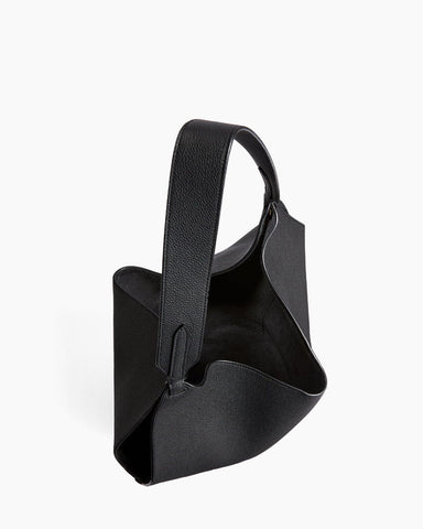 Black Leather Tote for Minimalist Art Gallery Visits