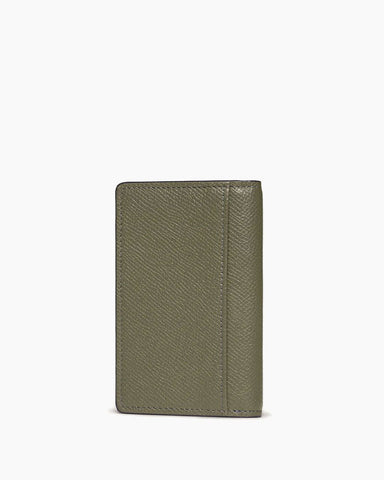 (Pre-sale) Grainy Leather Snap Button Wallet