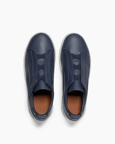 Black Leather Sneakers for First-Class Business Travel