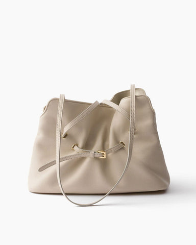 Small Soft Nappa Leather Bag with Buckle Detail