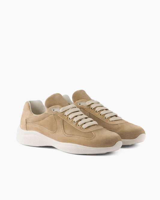 Men's Modern Suede Lace-Up Sneaker With Rubber Sole
