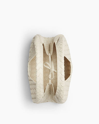 Large Intrecciato Leather Hobo Shoulder Bag