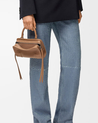 Mini Nappa Leather Convertible Top-Handle Bag