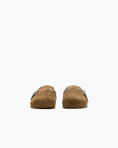 Check Pattern Suede Urchin Clogs