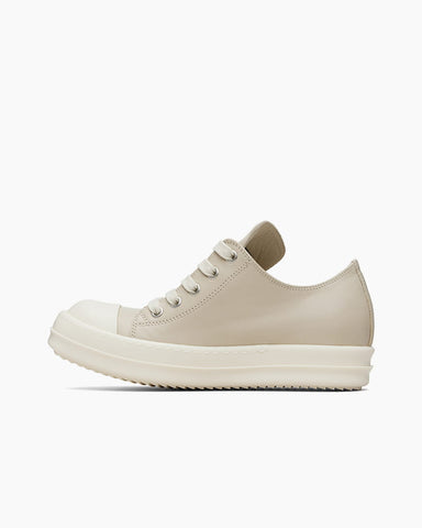 Men's Leather Cap Toe Platform Lace-Up Sneakers