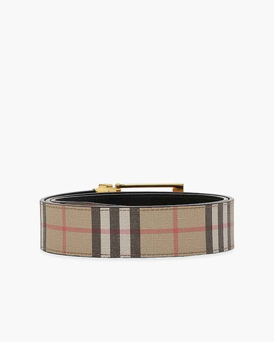 Polished Everyday Check Leather Belt