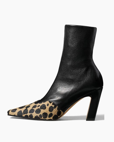 Evening Stroll Leopard Pointed Ankle Boot