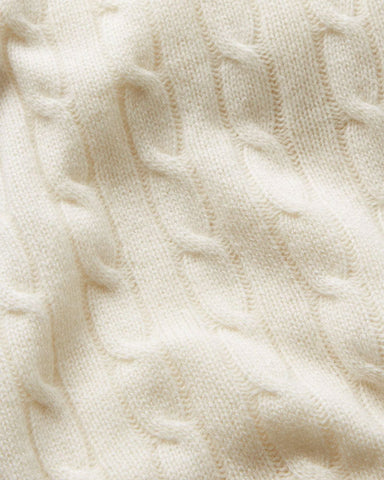 Cable-Knit Cotton Throw Blanket