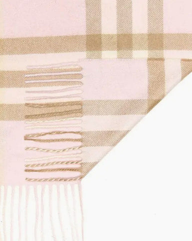 Soft Plaid Wool Shawl Winter Warmth