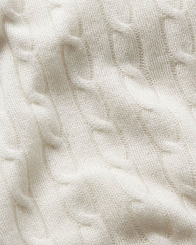 Cable-Knit Cotton Throw Blanket