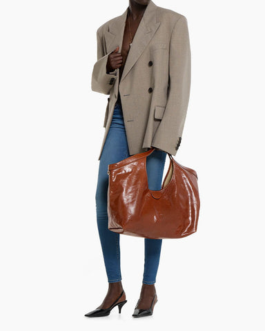 Large Black Leather Tote for Executive Daily Commutes