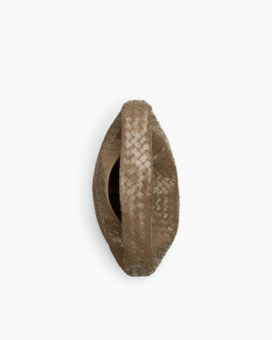 Women's Large Hop Intrecciato Leather Shoulder Bag