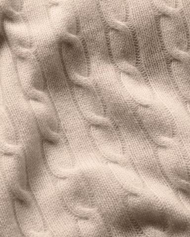 Cable-Knit Cotton Throw Blanket