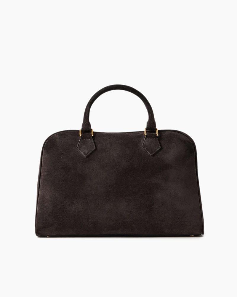 (Pre-sale)Medium Suede Tote Bag - Dark Brown