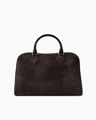 (Pre-sale)Medium Suede Tote Bag - Dark Brown