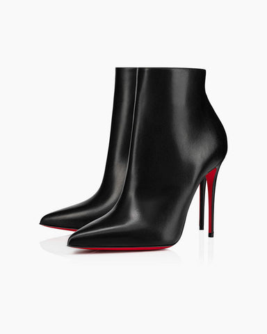 Black Leather Ankle Boots for Red Carpet Galas