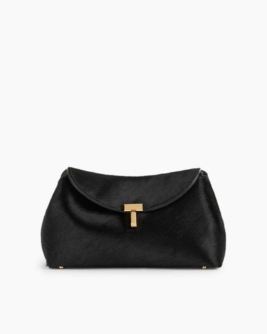 (Pre-sale)Mini T-Lock Clutch in Leopard Print Pony Hair