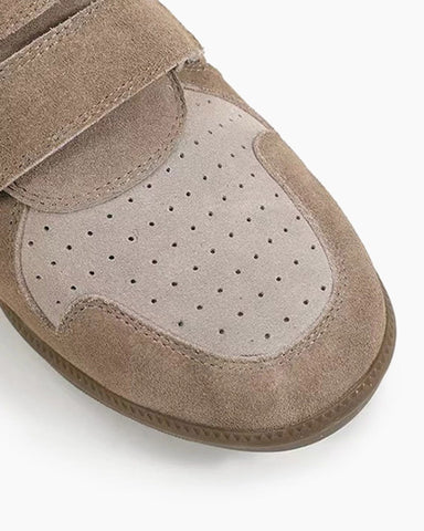 Star Strap Studded Wedge High-Top Sneakers