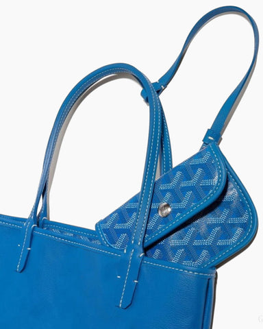 Mini Reversible Leather Canvas Tote Bag