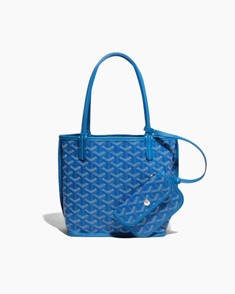 Mini Reversible Leather Canvas Tote Bag