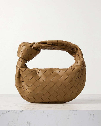 Mini Knotted Intrecciato Leather Tote