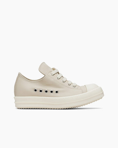 Men's Leather Cap Toe Platform Lace-Up Sneakers
