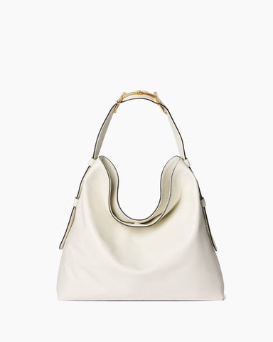 Black Leather Horsebit Tote for Stylish Business Travel