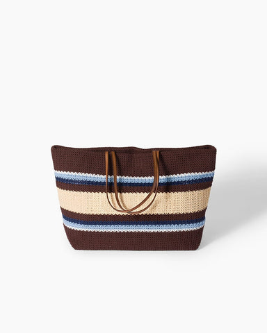 Summer Vacation Raffia Effect Woven Beach Bag
