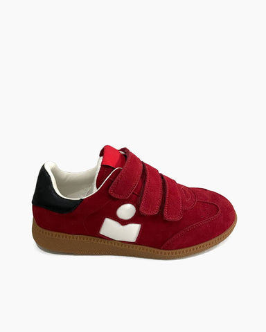 Women’s Beige Suede Leather Hook-and-Loop Sneakers