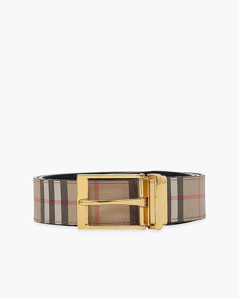 Polished Everyday Check Leather Belt