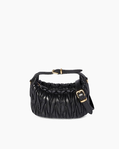 Matelassé Nappa Leather Mini Hobo Bag