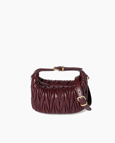 Matelassé Nappa Leather Mini Hobo Bag