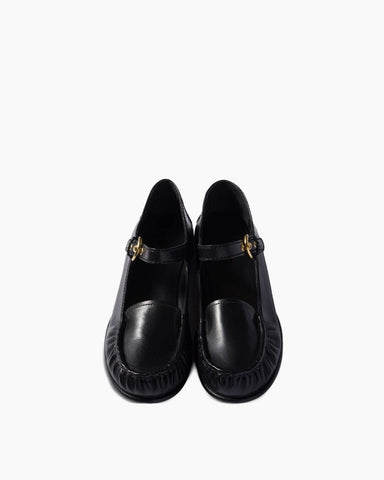 Women‘s Strap Line Leather Loafers