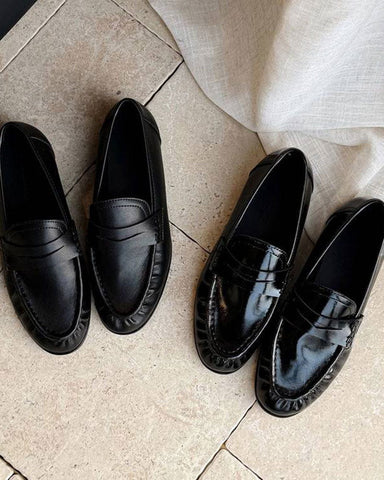 womens-commuting-leather-pleated-penny-loafers