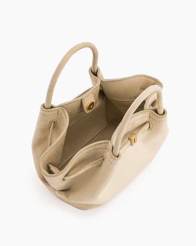 Structured Canvas Trapeze Top-Handle Bag