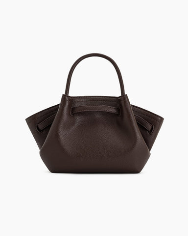Structured Canvas Trapeze Top-Handle Bag