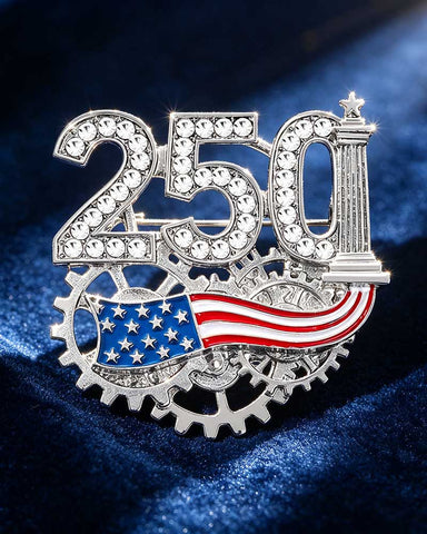 USA 250th Anniversary Commemorative Brooch