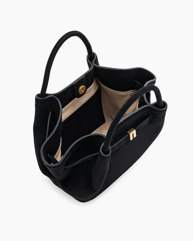 Structured Canvas Trapeze Top-Handle Bag
