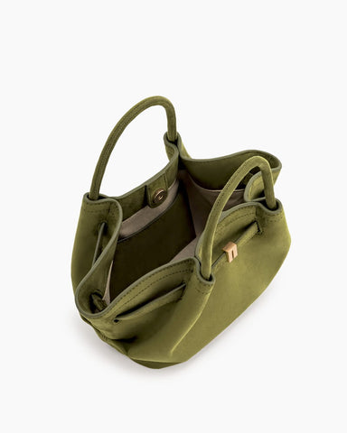 Structured Canvas Trapeze Top-Handle Bag