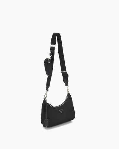 Re-edition 2005 Tessuto Hobo Bag in Black