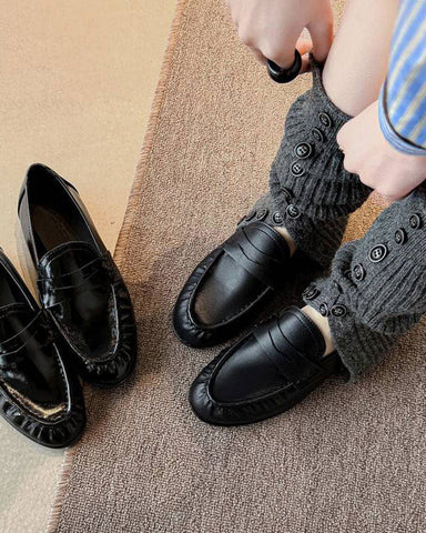 womens-commuting-leather-pleated-penny-loafers