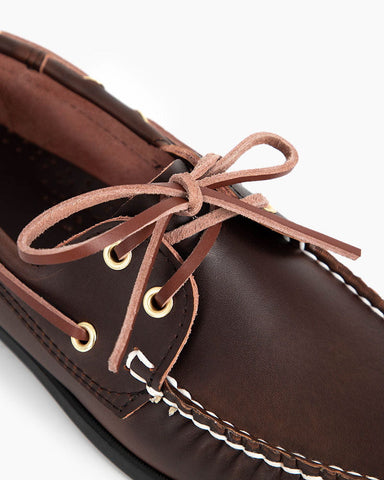 Leather Boat Shoes - Dark Brown