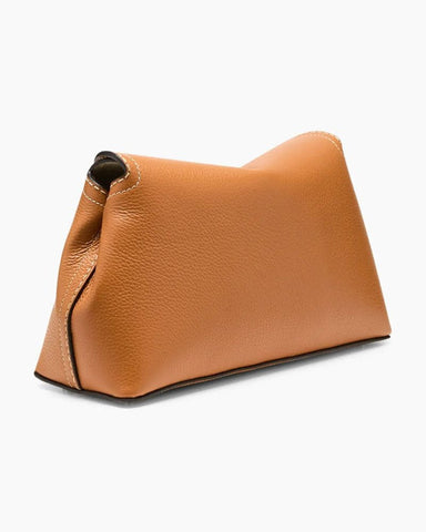 Women’s Elegant T-Lock Leather Clutch Bag