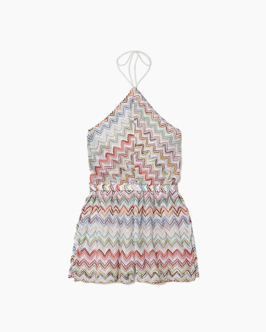 Summer Resort Chevron Knit Playsuit