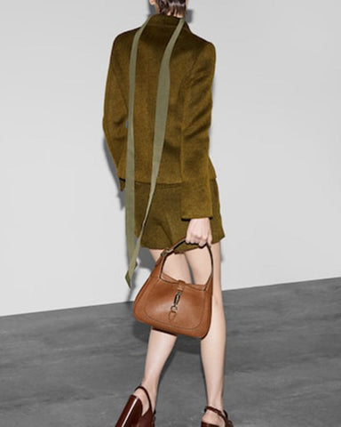 Medium Hobo Bag Brown Leather