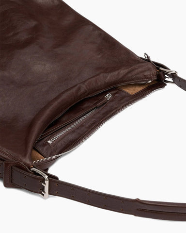 Women's Belted Leather Tote Bag