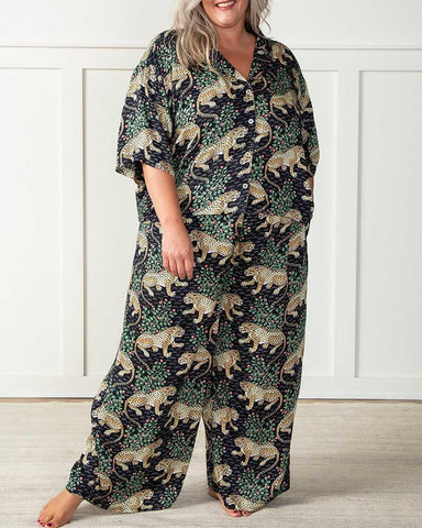 Women's Leopard Print Pajama Sets