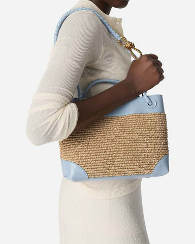 Raffia Knot Top Handle Crossbody Bags